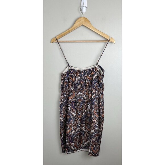 J‎ Crew Dress Paisley Short Casual Cocktail Sz 4 100% Silk - Picture 2 of 8